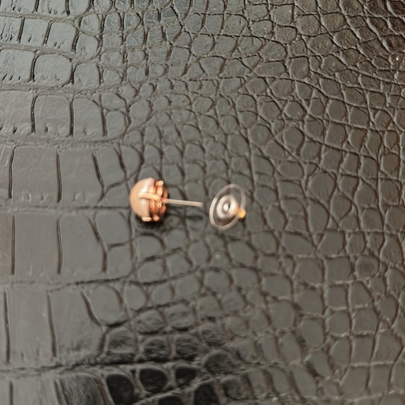 New Kate Spade blush pearl studs with mini round crystals around each pearl. - Picture 3 of 4